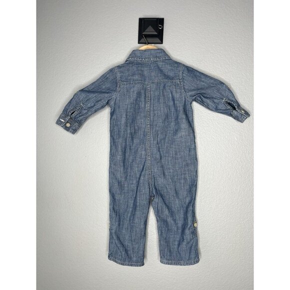 Baby Gap Denim 1 Piece Coverall Romper Size 12-18 months - Picture 5 of 5
